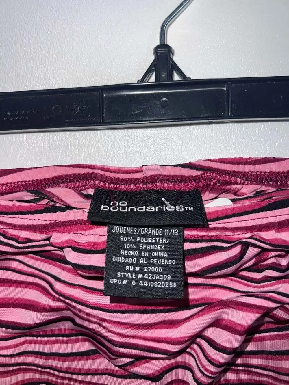 VINTAGE Y2K No Boundaries Pink Wavy Print Mini Skirt Retro Rave Bimbocore 0267
